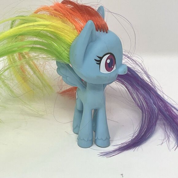 Hasbro My Little Pony Rainbow Dash Toys Lot of 2, Blue, 1" and 3" Figures - Picture 3 of 14